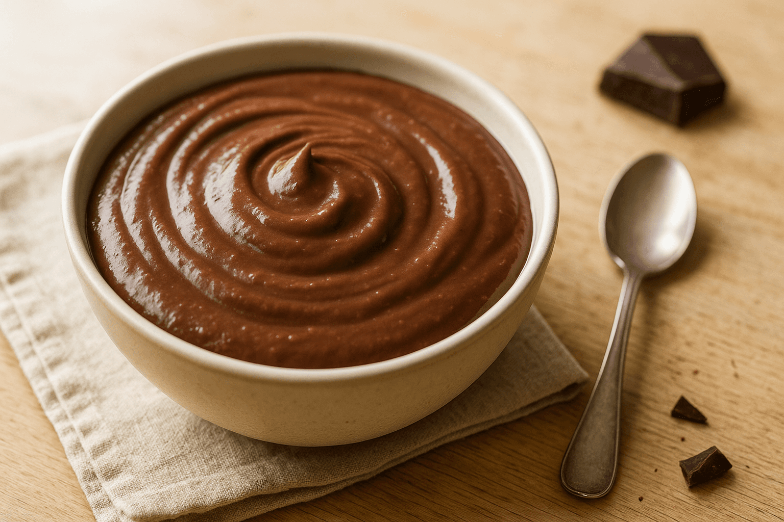 Plato de Mingao de Chocolate Cremoso para Endulzar tu Día