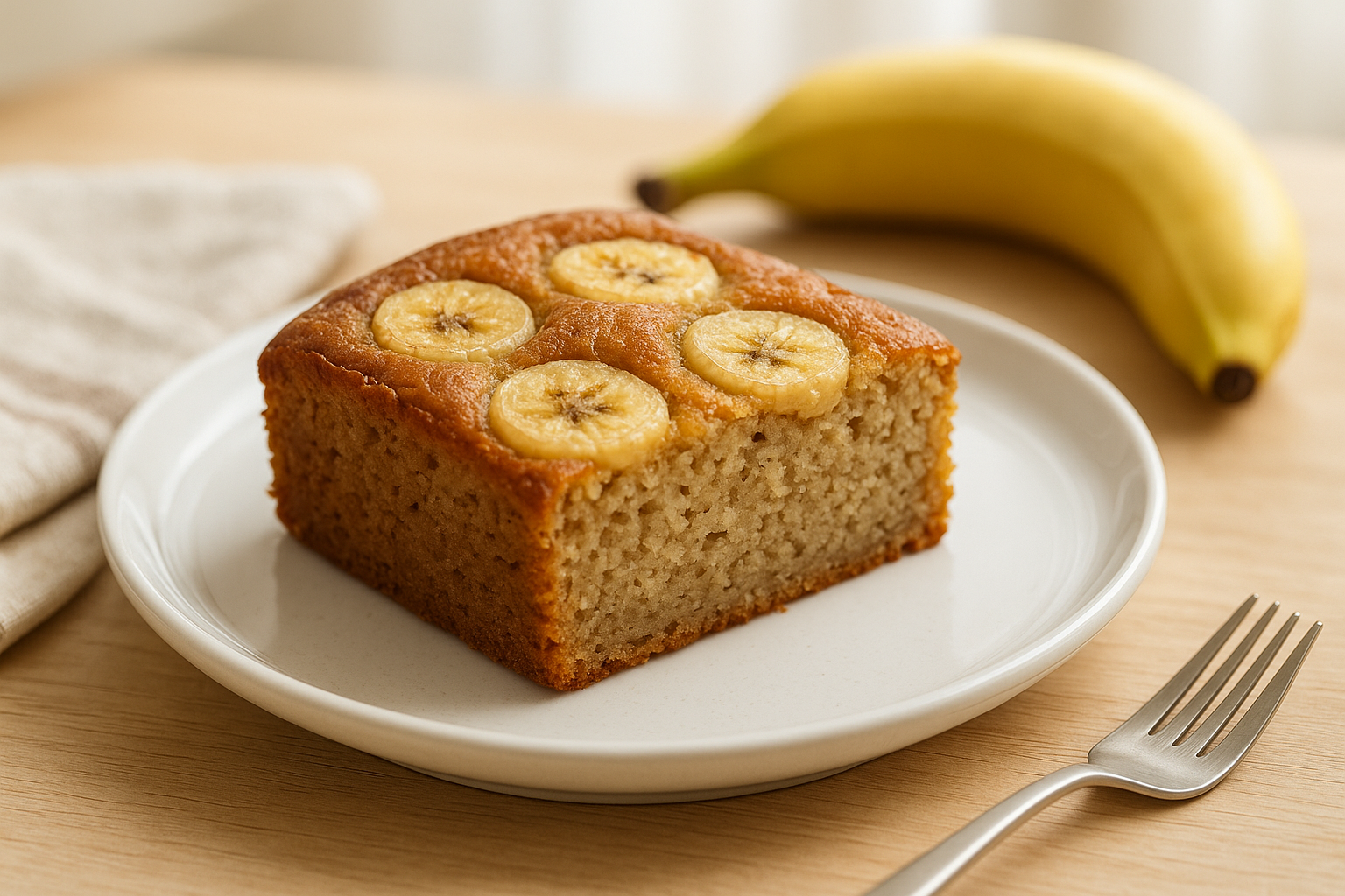Bizcocho de Plátano Esponjoso en Freidora de Aire